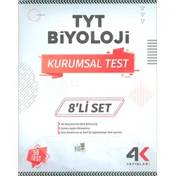 TYT Biyoloji Kurumsal Test 8li Set 4K Yayınları
