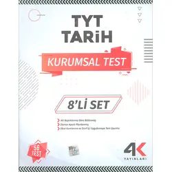 TYT Tarih Kurumsal Test 8li Set 4K Yayınları