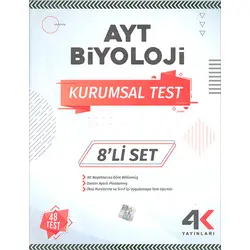 AYT Biyoloji Kurumsal Test 8li Set 4K Yayınları