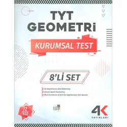 TYT Geometri Kurumsal Test 8li Set 4K Yayınları