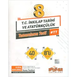 8.Sınıf LGS İnkılap Tarihi ve Atatürkçülük Tamamlama Testi Spoiler Yayınları