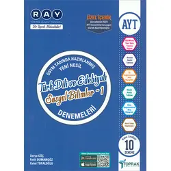 AYT Türk Dili ve Edebiyatı Sosyal Bilimler-1 RAY 10 Deneme Toprak Yayıncılık