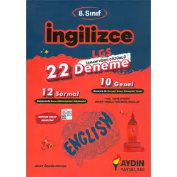 8.Sınıf LGS İngilizce 22 Deneme Aydın Yayınları