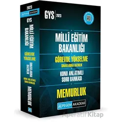 2023 MEB Görevde Yükselme Sınavlarına Hazırlık Konu Anlatımlı Soru Bankası Memurluk