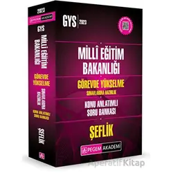 2023 MEB Görevde Yükselme Sınavlarına Hazırlık Konu Anlatımlı Soru Bankası Şeflik