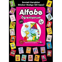 Stickerlı 3+4 Yaş Alfabe Öğreniyorum - Pedagog Afife Çoruk - Beyaz Panda Yayınları