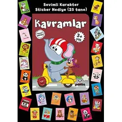 Stickerlı 3+ Yaş Kavramlar - Pedagog Afife Çoruk - Beyaz Panda Yayınları