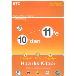 Tonguç 10dan 11e Edebiyat Tarih Coğrafya Hazırlık Kitabı