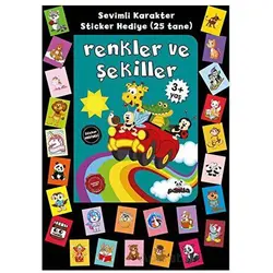 Stickerlı 3+ Yaş Renkler ve Şekiller - Pedagog Afife Çoruk - Beyaz Panda Yayınları