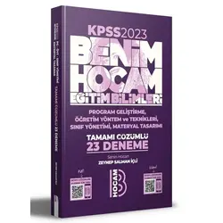 Benim Hocam KPSS 2023 Program Geliştirme Çözümlü 23 Deneme