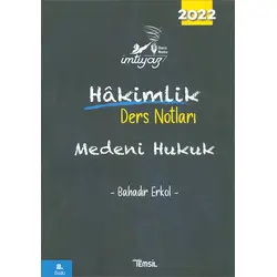 İmtiyaz Medeni Hukuk Hakimlik Ders Notları - Bahadır Erkol - Temsil Kitap