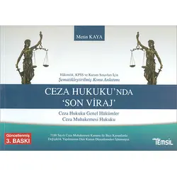 Ceza Hukukunda Son Viraj Temsil Kitap