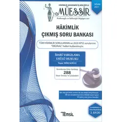 Hakimlik MÜESSİR İdari Yargılama Hukuku Çıkmış Soru Bankası Çözümlü Temsil Kitap