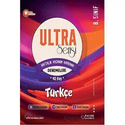 Ultra Serisi 8. Sınıf Türkçe Deneme Kitabı (42 Föy) - Zehra Yeliz Gürel - Palme Yayıncılık