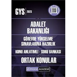 2023 Adalet Bakanlığı Görevde Yükselme Sınavlarına Hazırlık Konu Anlatımlı Soru Bankası - Ortak Konu
