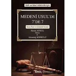 Adli ve İdari Hakimlik İçin Medeni Usul’de 7’de 7 - Alemdağ Köprülü - Temsil Kitap