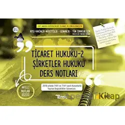 Ticaret Hukuku 2 - Şirketler Hukuku Ders Notları - Kolektif - Temsil Kitap