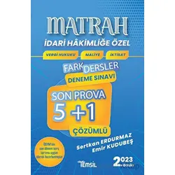 Matrah Vergi Hukuku - Maliye - İktisat 5+1 Fark Dersler Çözümlü Deneme Sınavı