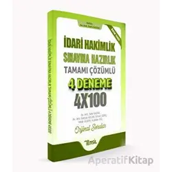 İdari Hakimlik Sınavına Hazırlık Tamamı Çözümlü 4 Deneme - Safa Sazak - Temsil Kitap