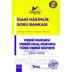 İmtiyaz Hakimlik Soru Bankası Vergi Hukuku- Vergi Usul Hukuku- Türk Vergi Sistemi