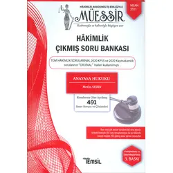 Hakimlik MÜESSİR Anayasa Hukuku Çıkmış Soru Bankası Çözümlü Temsil Kitap