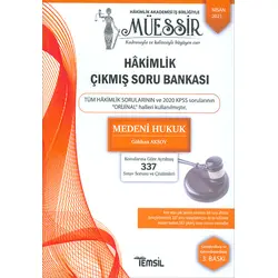 MÜESSİR Adli İdari Hakimlik Medeni Hukuk Çıkmış Soru Bankası Çözümlü Temsil Kitap