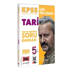Yargı 2024 KPSS Lise Ön Lisans 5Yüz Tarih Tamamı Çözümlü Soru Bankası