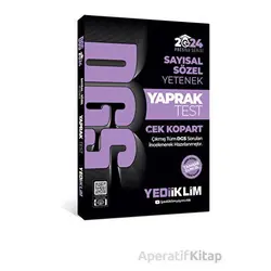 Yediiklim 2024 DGS Sayısal-Sözel Yetenek Çek Kopart Yaprak Test