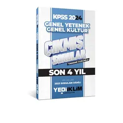 Yediiklim 2024 KPSS Lisans Genel Yetenek Genel Kültür Son 4 Yıl Tamamı Çözümlü Çıkmış Sorular