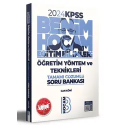 Benim Hocam 2024 KPSS Eğitim Bilimleri Öğretim Yöntem ve Teknikleri Tamamı Çözümlü Soru Bankası