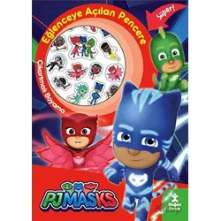 Pjmasks Eğlenceye Açılan Pencere Çıkartmalı Boyama Kitabı - Kolektif - Doğan Çocuk