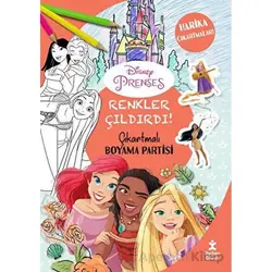 Renkler Çıldırdı- Disney Prenses Çıkartmalı Boyama Partisi - Kolektif - Doğan Çocuk