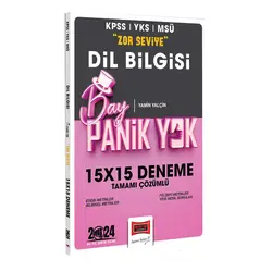 Yargı Yayınları 2024 KPSS YKS MSÜ Bay Panik Yok Dil Bilgisi Zor Seviye Tamamı Çözümlü 15x15 Deneme
