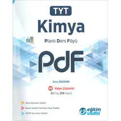 TYT Kimya PDF Planlı Ders Föyü Video Çözümlü Eğitim Vadisi Yayınları