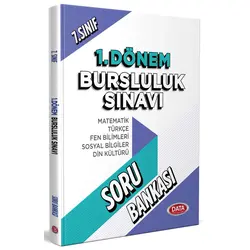 7. Sınıf 1. Dönem Bursluluk Sınavı Soru Bankası Data Yayınları