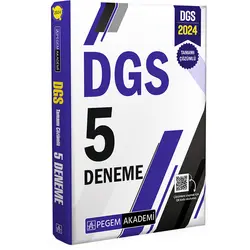2024 DGS Tamamı Çözümlü 5 Deneme - Kolektif - Pegem Akademi Yayıncılık