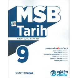 9.Sınıf Tarih MSB Multi Soru Bankası Eğitim Vadisi Yayınları