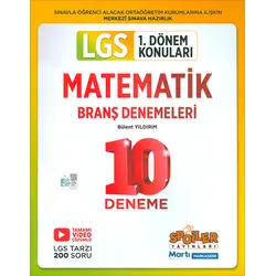 8.Sınıf LGS 1.Dönem Matematik Branş Denemeleri Spoiler Yayınları