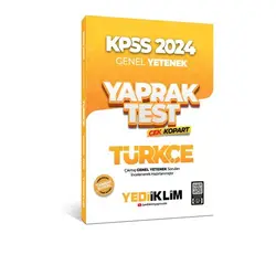 2024 KPSS Türkçe Çek Kopart Yaprak Test Yediiklim Yayınları