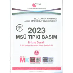 MSÜ Tıpkı Basım Deneme Sınavı A Yayınları