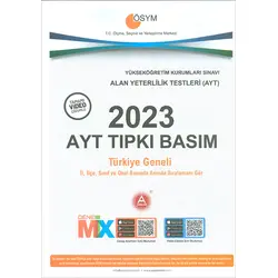 AYT Tıpkı Basım Deneme Sınavı A Yayınları