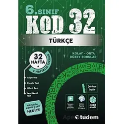 6. Sınıf Türkçe Kod 32 Tekrar Testleri - Kolektif - Tudem Yayınları