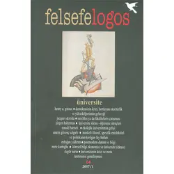 Felsefelogos Sayı: 64 Üniversite Umuttepe Yayınları