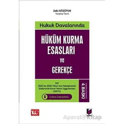 Hukuk Davalarında Hüküm Kurma Esasları ve Gerekçe - Zeki Gözütok - Adalet Yayınevi