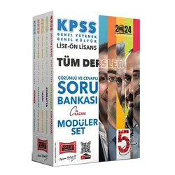 Yargı 2024 KPSS Lise Ön Lisans 5Yüz Ekibi Tüm Dersler Çözümlü ve Cevaplı Modüler Soru Bankası Seti