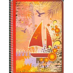 Okul Defteri A5 Boy 96 Yaprak Kareli Spiral Kapak Alfa Defter