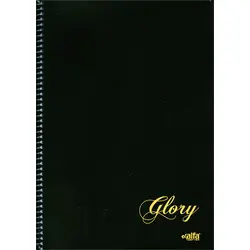 A4 Boy 80 Yaprak Çizgisiz Spiral Kapak Alfa Defter