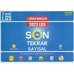 Tonguç 2023 LGS 1.Dönem Sayısal Son Tekrar