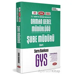 Data (GYS) Orman Genel Müdürlüğü Şube Müdürü (İdari) Görevde Yükselme Sınavı Soru Bankası