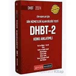 2024 Din Hizmetleri Alan Bilgisi Testi DHBT-2 Konu Anlatımlı - Kolektif - Pegem Akademi Yayıncılık
